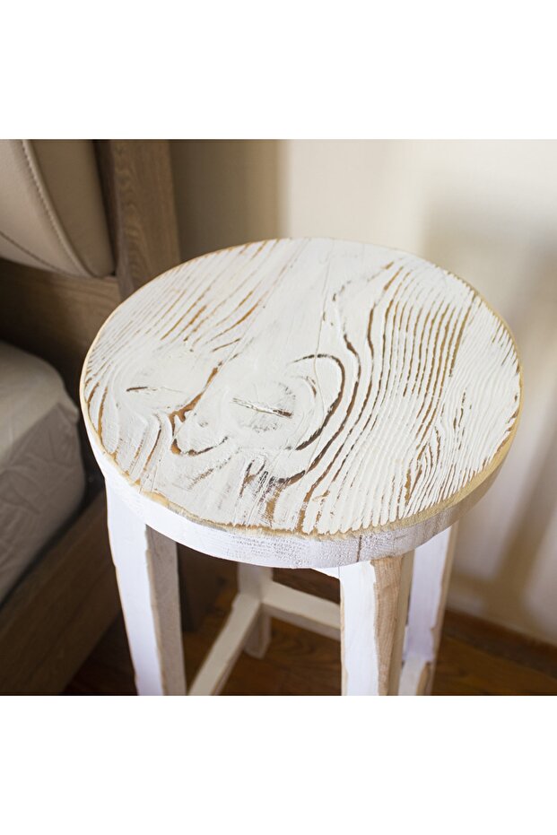 Bar Taburesi Beyaz Eskitme - 7