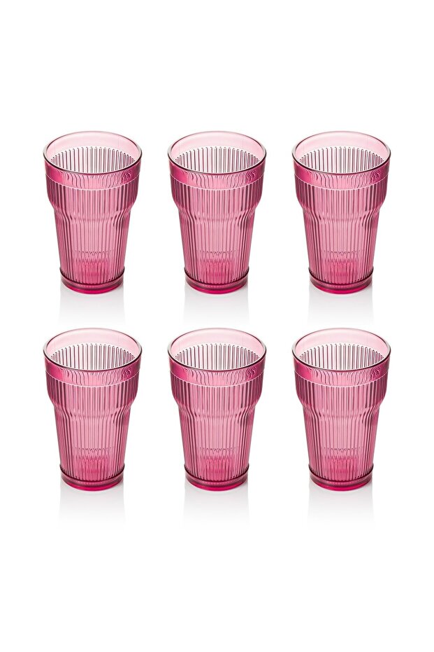 Acrylic Baroque Plum Set of 6 Tall Glasses