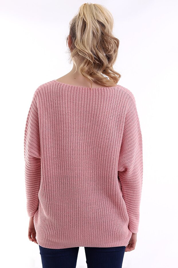 V-Neck Oversize Sweater - 6