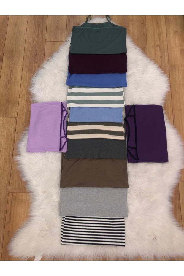 مجموعة من 12 قميص داخلي مع حزام حبل - 1