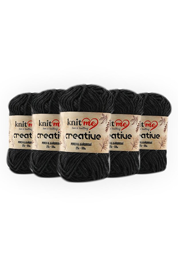 Creative 25 Gr 5 Pack 100% Cotton Amigurumi Punch Hand Knitting Yarn Taka Yarn (1025)