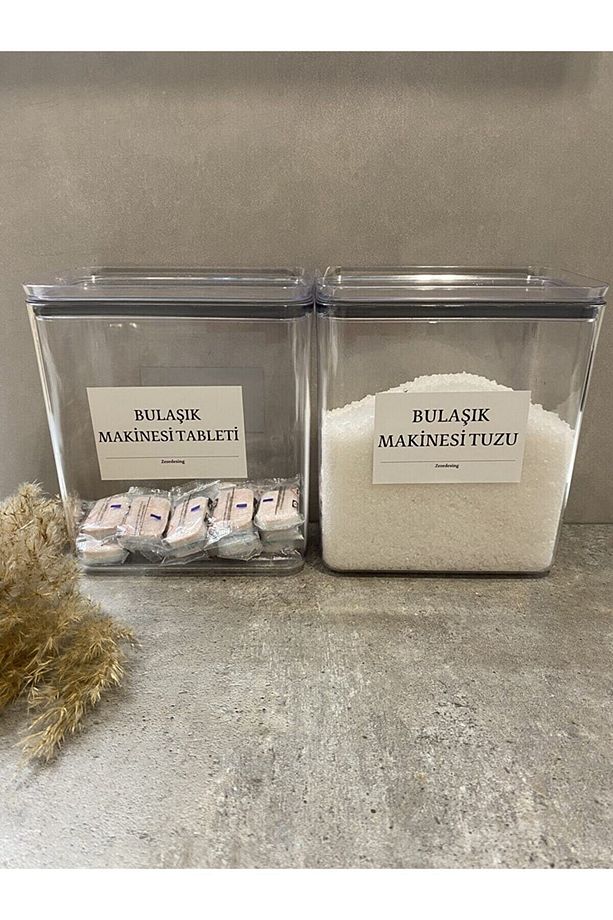 Bulaşık Makinesi Deterjan Kavanozu/kutusu- Bulaşık Makinesi Tuzu Kavanozu/kutusu 2900ml - 1