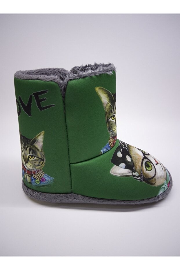 شبشب بطبعة قطة خضراء - 3