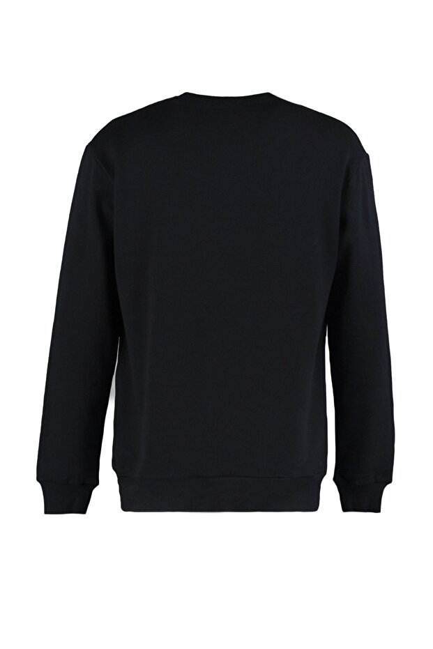 Siyah Regular/Normal Kesim İçi Polar/Sıcak Tutan Sweatshirt TMNAW21SW1208 - 16