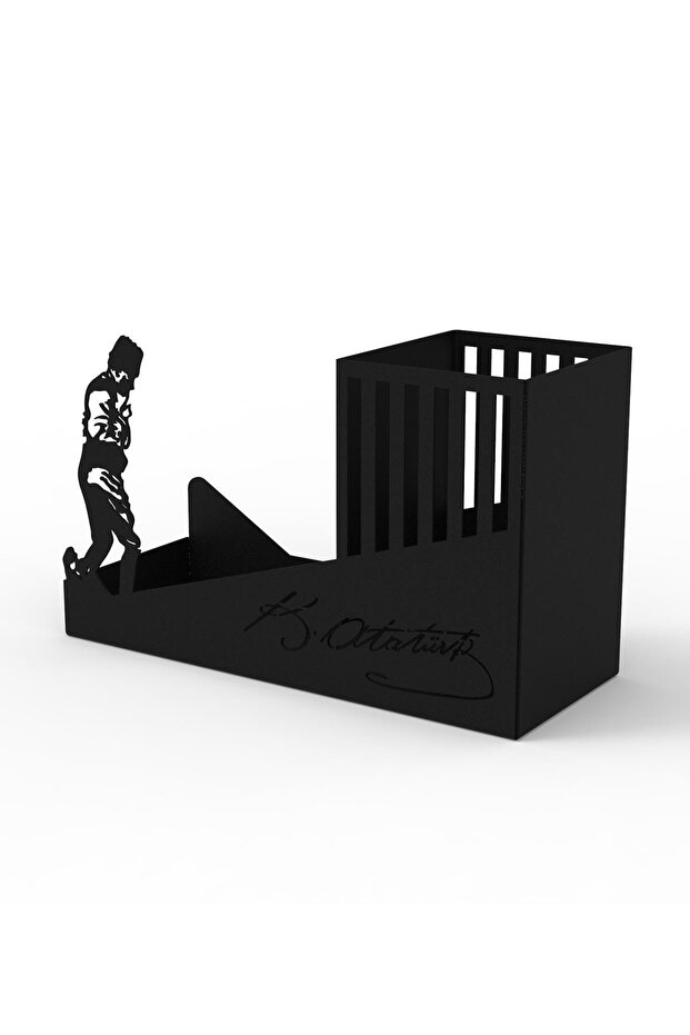 حامل قلم أسود بتصميم أتاتورك