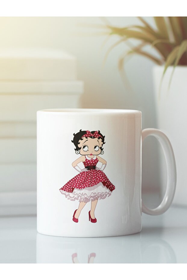 White Mug Cup Betty Boop