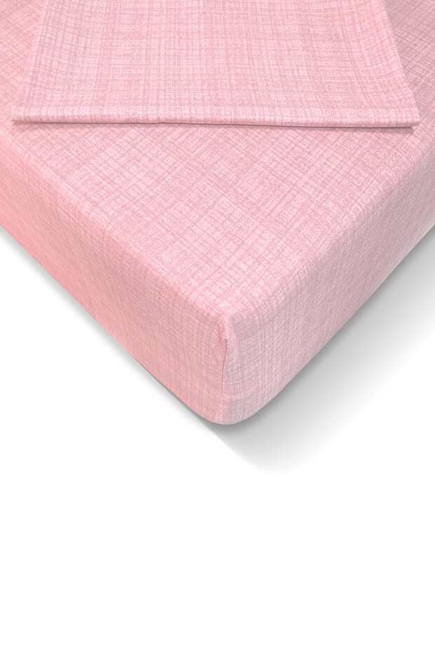 طقم ملاءات جاهزة مقاس 120x200 سم من Ranforce - وردي فاتح