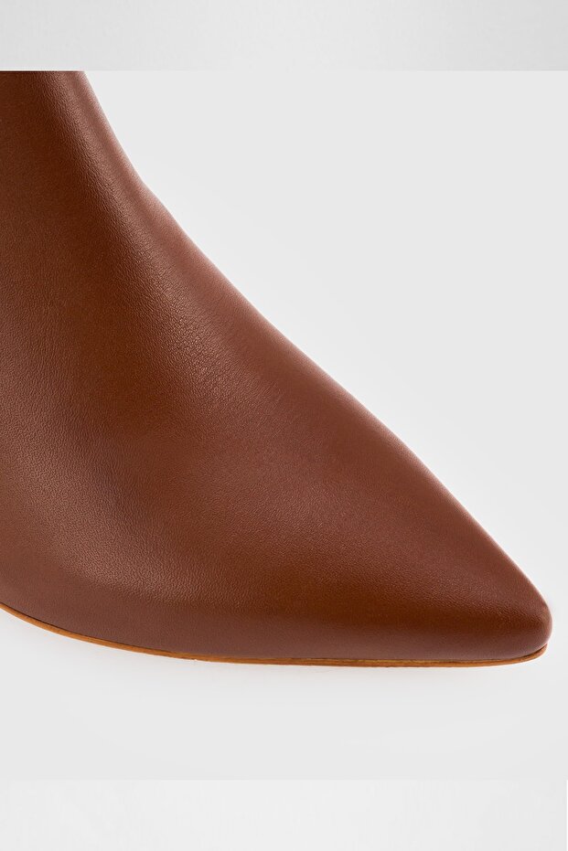 Kadın Taba Hakiki Deri Bootie - 4