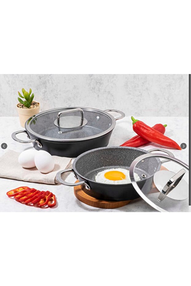 مجموعة مقلاة جرانيت مزدوجة - 1