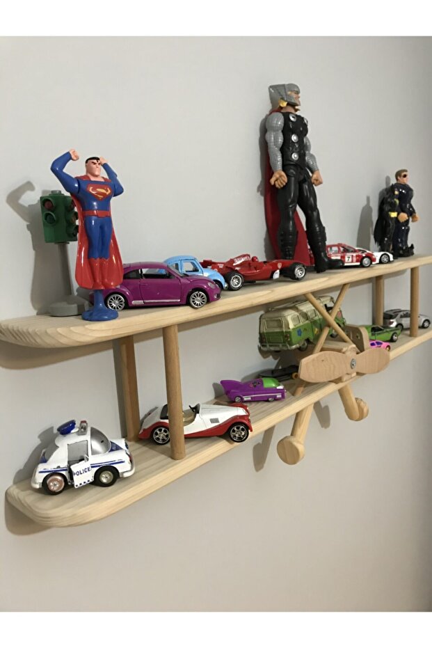 Uçak Duvar Rafı Ahşaptan - 1