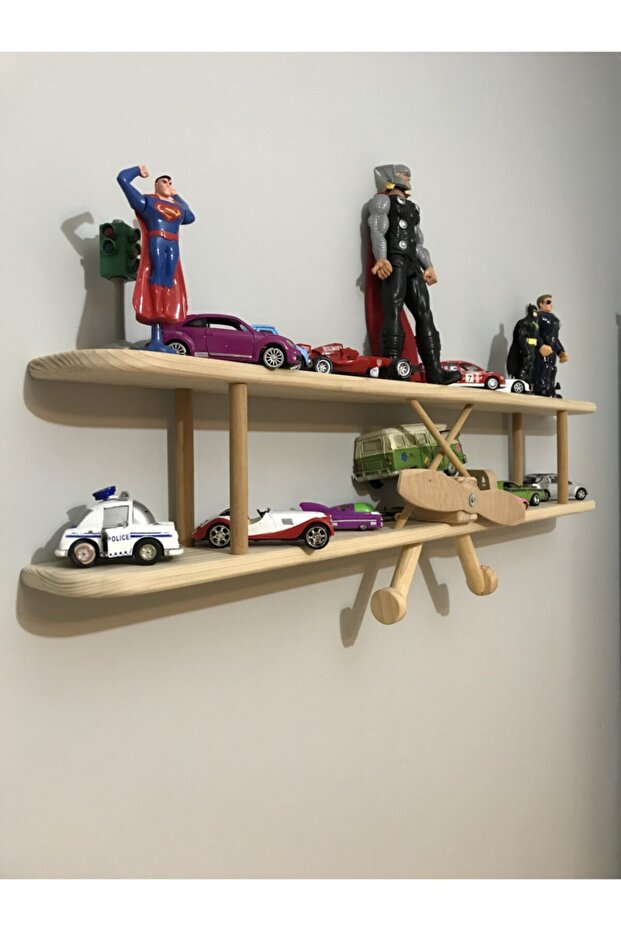 Uçak Duvar Rafı Ahşaptan - 2