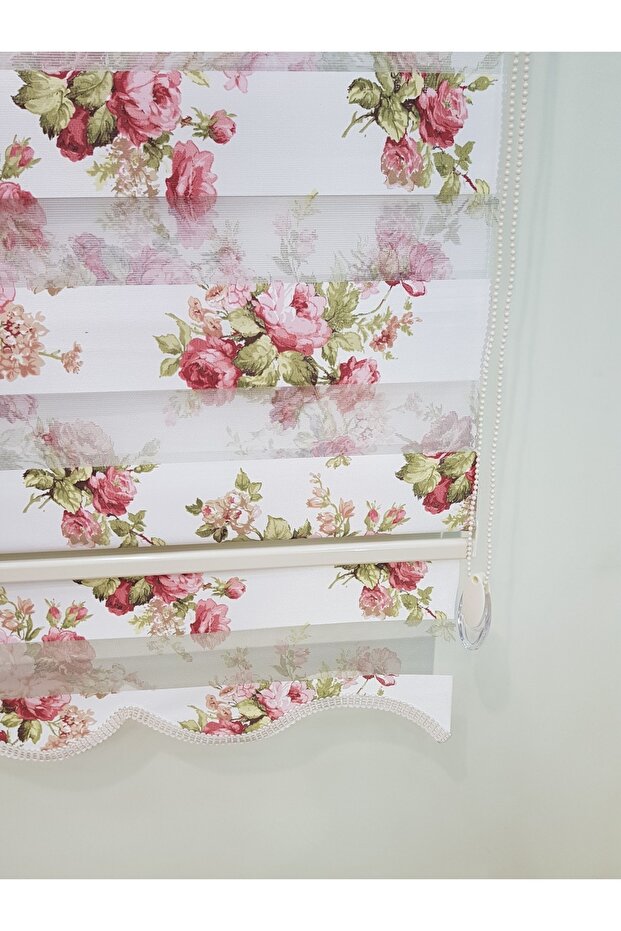 Çiçek Baskılı Zebra Stor Perde - 4