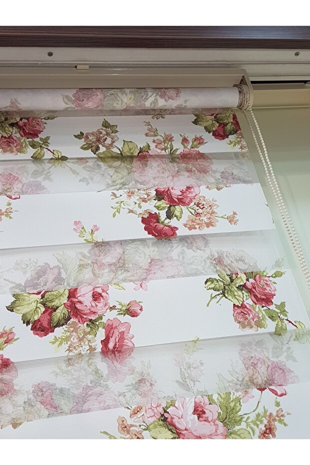 Çiçek Baskılı Zebra Stor Perde - 5