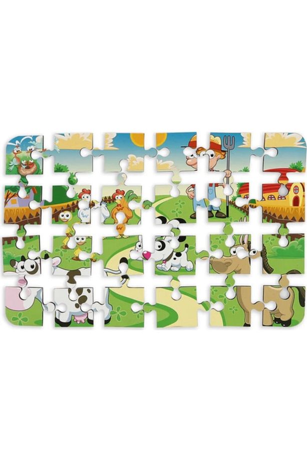 4 Adet 24 Parça Ahşap Puzzle Yapboz Set-3 - 3