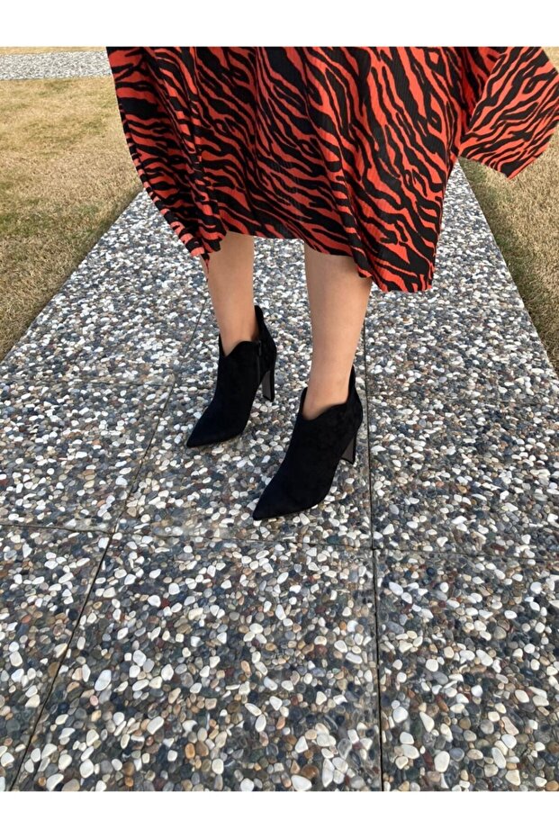 Bot Vıolet Siyah Süet - 5