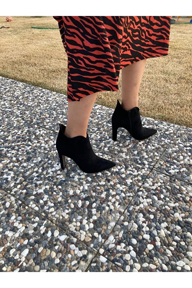 Bot Vıolet Siyah Süet - 8