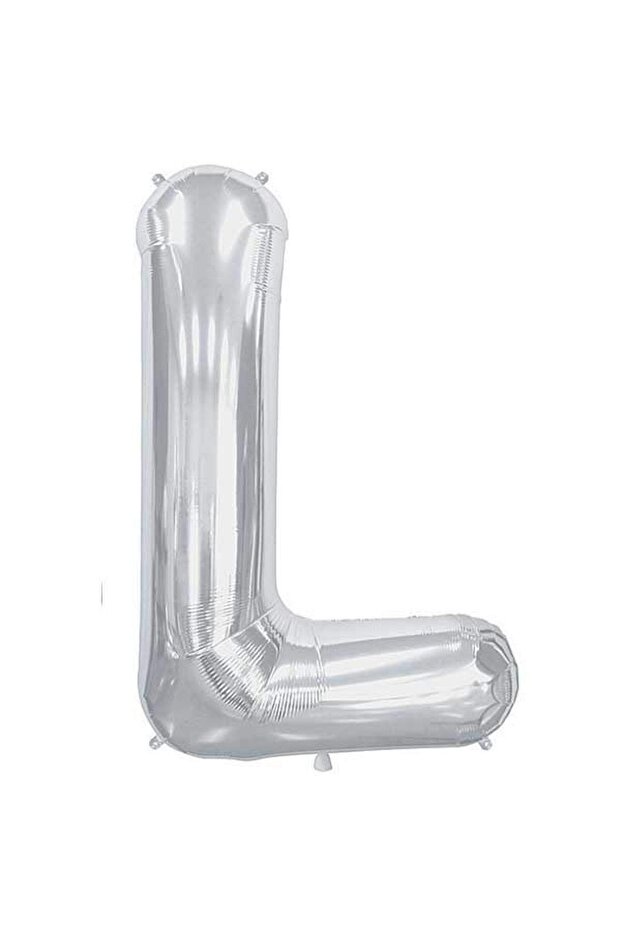 75 cm Silver Medium Size Gray Foil Balloon 34" Inch Silver Letter L