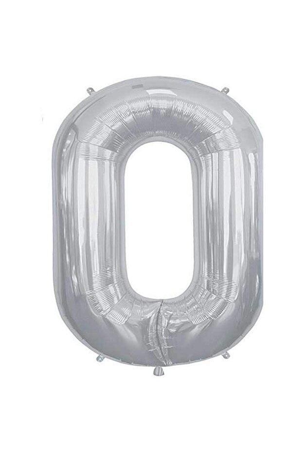 Silver Letter O Medium Foil Balloon 34 Inch 75 cm