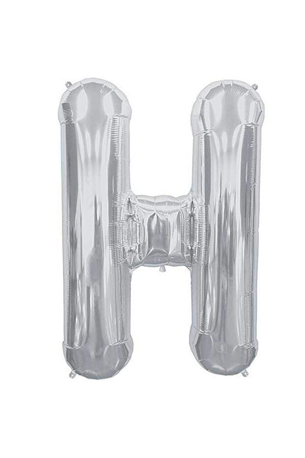 40 cm Silver Small Size Gray Foil Balloon 16" Inch Silver Letter H