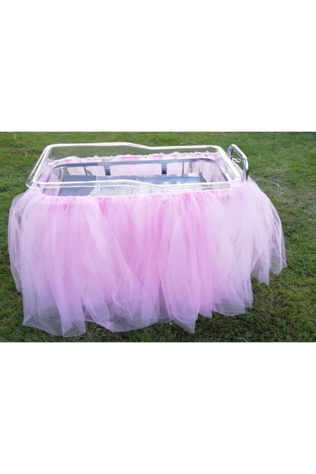 Fluffy Crystal Tutu Tulle Incubator Skirt 30 M2- Pink Color