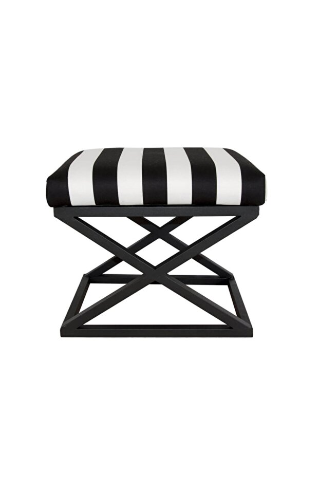 Metal Ayaklı Zebra Puf - 1