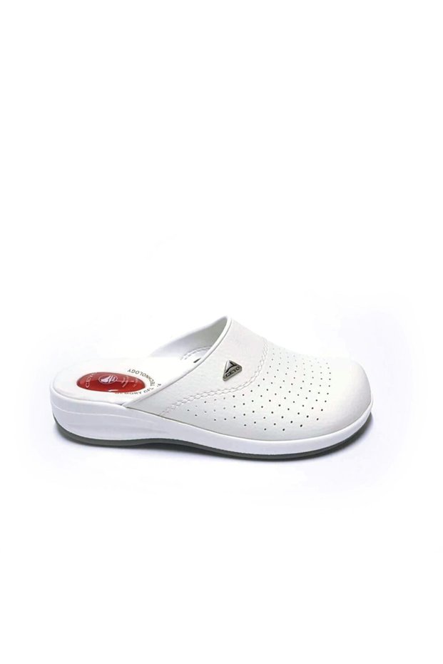 9844 Flex-1 Anatomical Gel White Women's Sabo Slippers