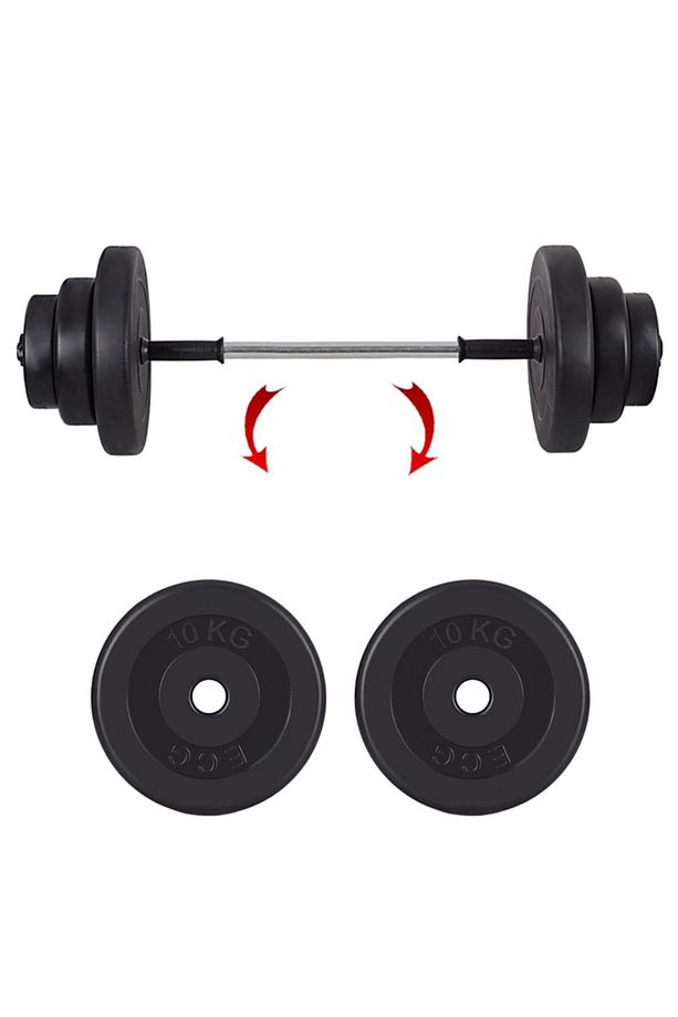 Spor 22 Kg Halter Seti - Deadlift Squat Biceps Triceps Shoulder - 1
