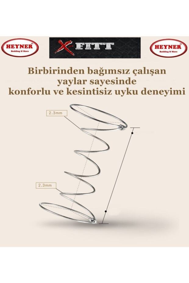 X-Fittbed 80x160 Cm Ortopedik Yaylı Yatak Ortopedik Lüx Su Yolu Cotton 80X160 Yaylı Yatak - 3