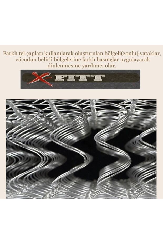 X-Fittbed 80x160 Cm Ortopedik Yaylı Yatak Ortopedik Lüx Su Yolu Cotton 80X160 Yaylı Yatak - 4