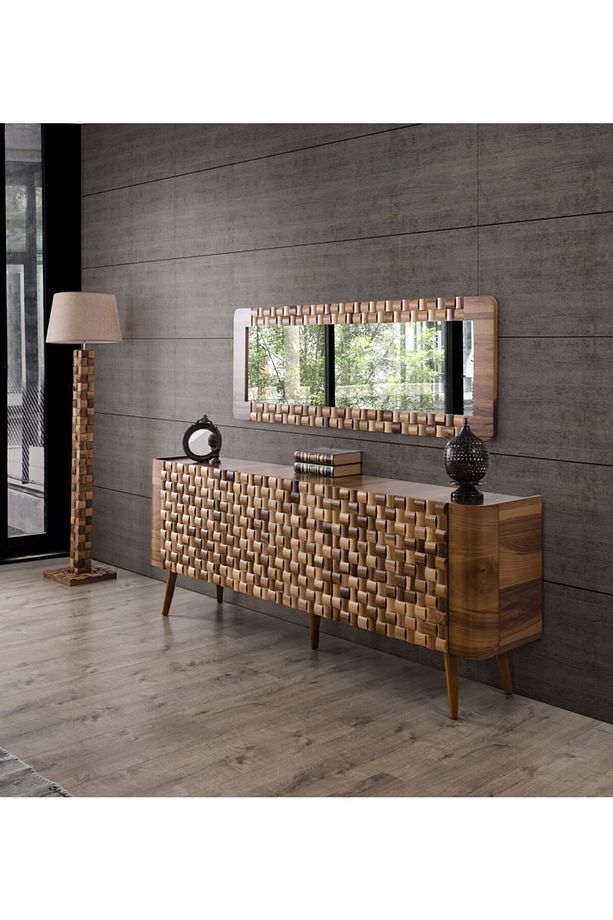 ml 322 Ahşap Taşlı Mdf Lambader - 3