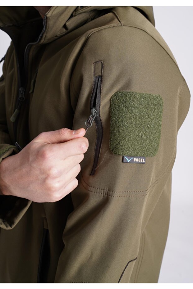 سترة كاكي سوفتشيل مقاومة للمطر - 7