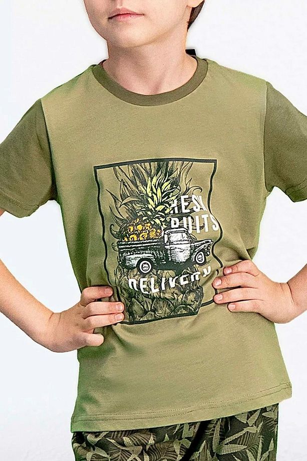 Bambu Haki Erkek Çocuk Pijama Takımı Ar-151-c - 2