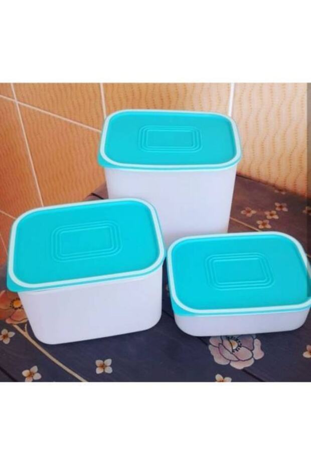 Green Water Set Triple Storage Containers