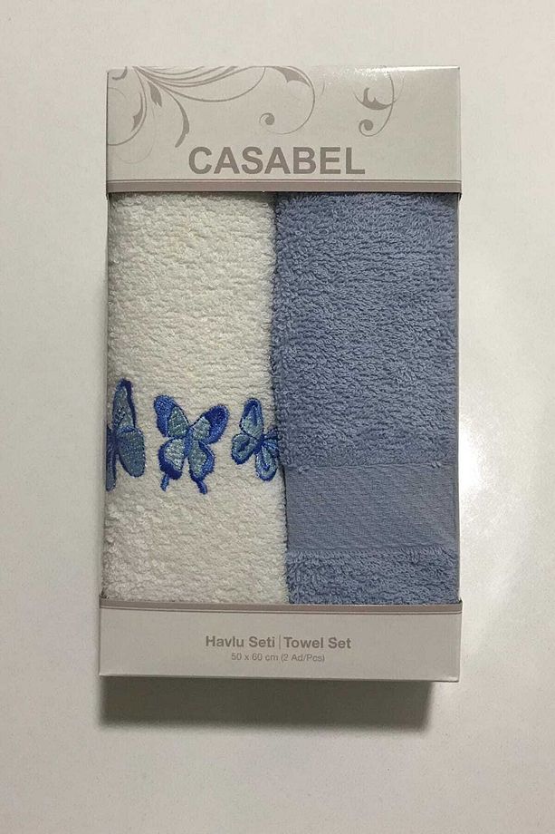 Casabel 2'li Havlu Mavi - 1