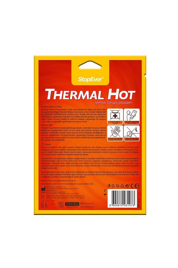 Thermal Hot Sıcak Terapi Flasteri - 1x2 Adet - 3