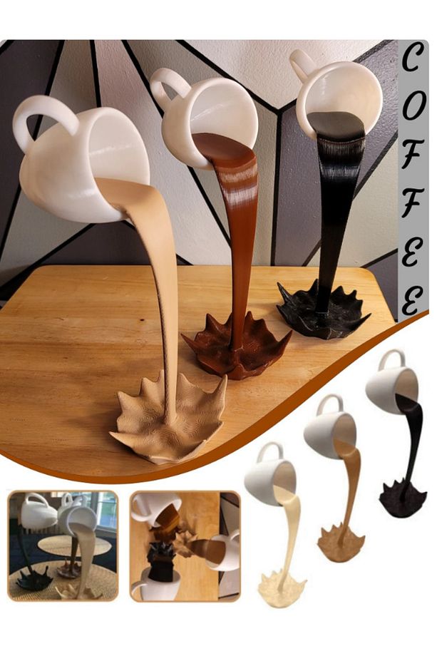 Dökülen Bardak Dekor 3d Baskı 25 cm - 1