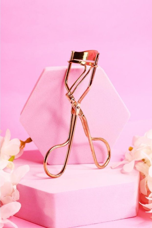 Eyelash Curling Scissors Gold