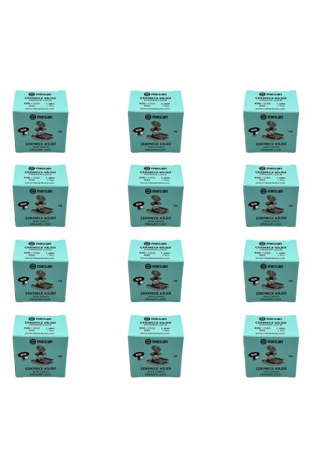 Çekmece Kilidi Kare Krom Kaplama 1 Paket ( 12 Adet ) - 6