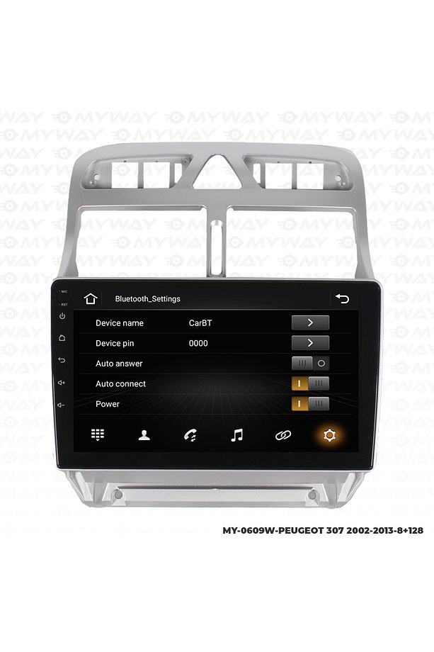Peugeot 307 Android Carplay Navigasyon Multimedya Ekran-8gb Ram - 3