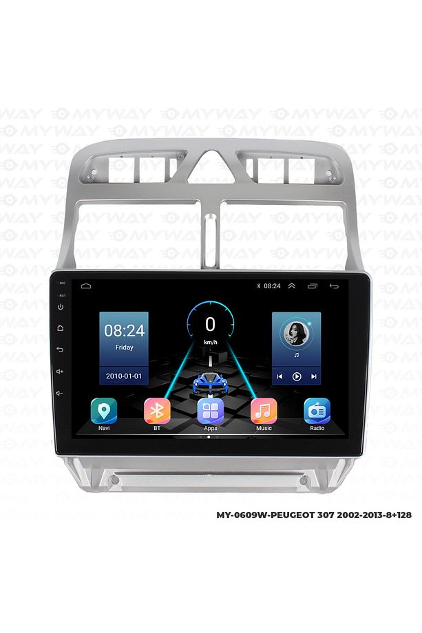 Peugeot 307 Android Carplay Navigasyon Multimedya Ekran-8gb Ram - 8