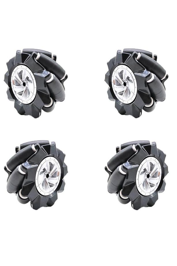Emes Robotik 80mm Omni Mecanum 4'lü Tekerlek Seti (2 Sol Teker - 2 Sağ Teker) - 1