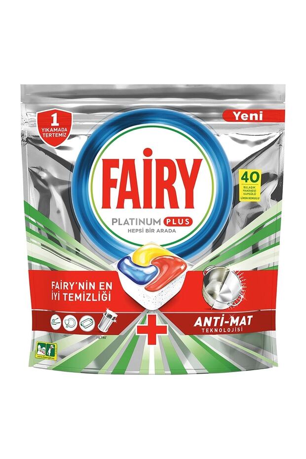 Platinum Plus 40 Yıkama Bulaşık Makinesi Deterjanı Tableti /kapsülü 40*2 - 2