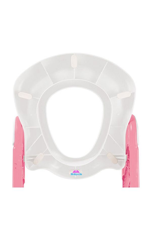 Merdivenli Ayarlanabilir Tuvalet Adaptörü Pembe - 5