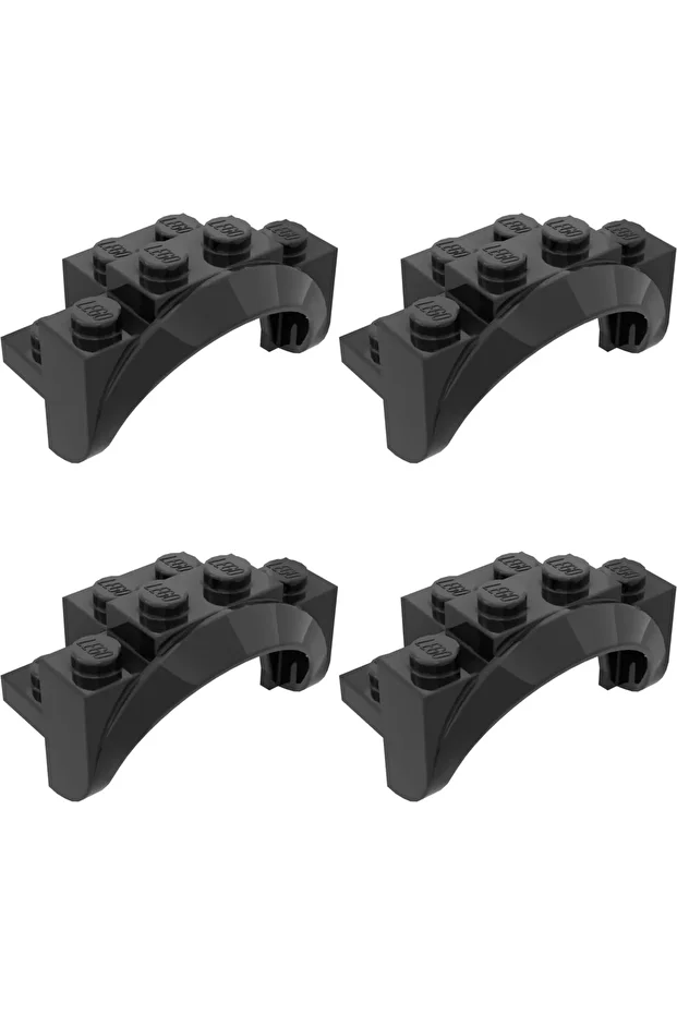 Technic Custom Moc Aksesuar Vehicle Mudguard 4 X 2 X 2 Çamurluk Siyah 4 Adet Gönderilecek - 1