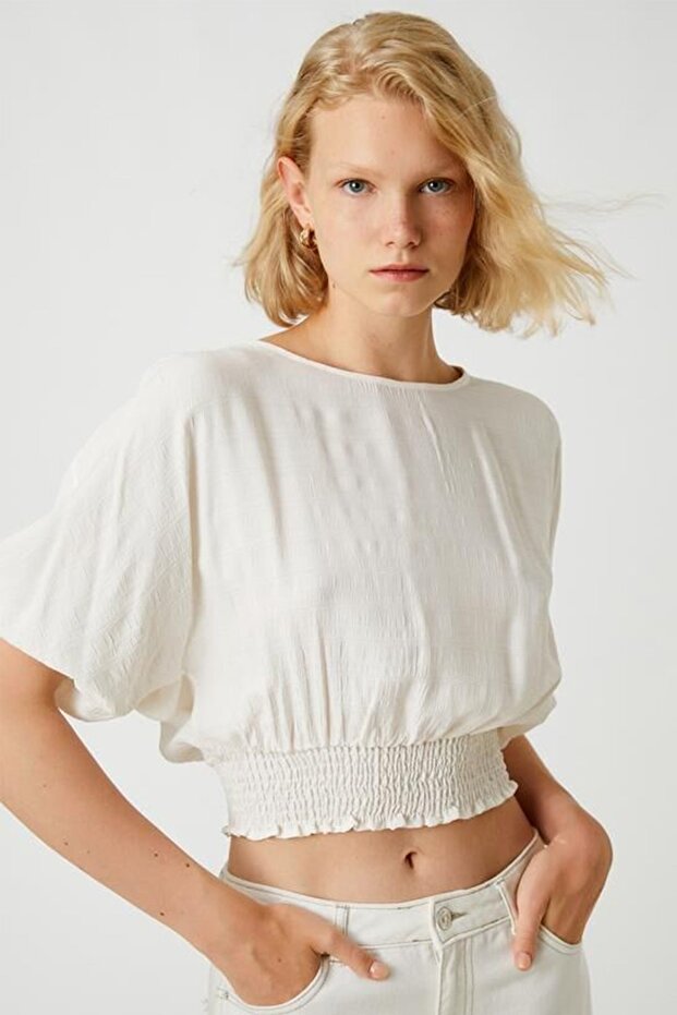 Women's Elastic Waist Blouse 2sak60170cw