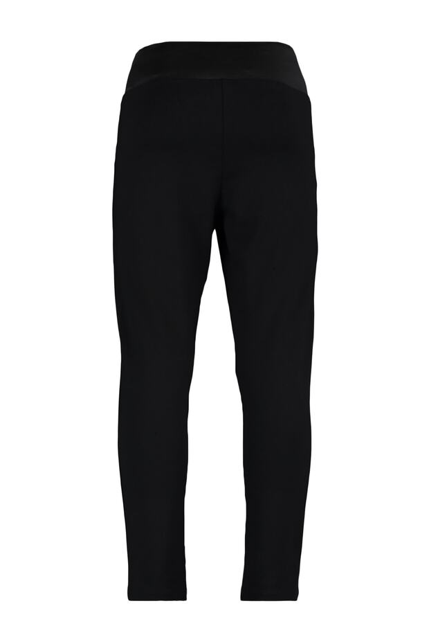 Siyah Beli Lastikli Skinny Örme Büyük Beden Pantolon TBBAW23AR00023 - 16