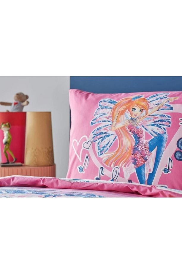 Lisanslı Winx Nevresim Seti Tek Kişilik - Pembe - 3