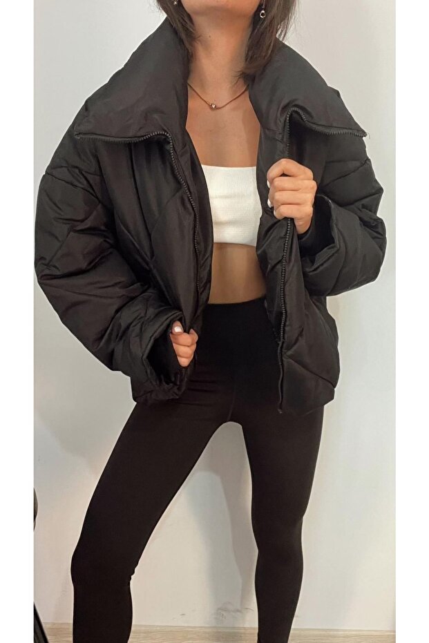 سترة منتفخة من القماش الصغير بنمط البقلاوة - 2