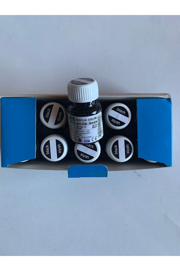 25 Ml Akrilik Boya 10 Adet Tek Renk - 1