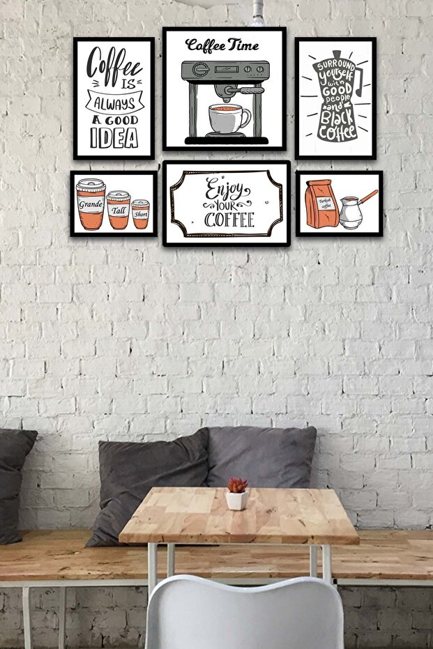 6 Parça Coffee Time Mdf Tablo Seti - 2